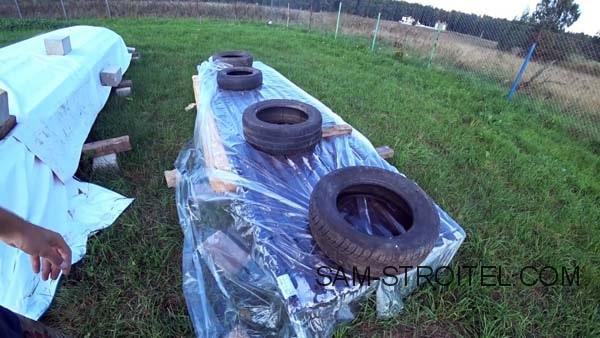 Самый простой и дешёвый фундамент из покрышек своими руками