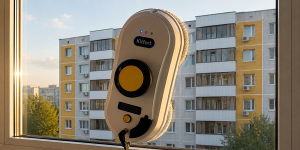 Робот &mdash; мойщик окон с&nbsp;распылителем от Kitfort отдают со скидкой 46%