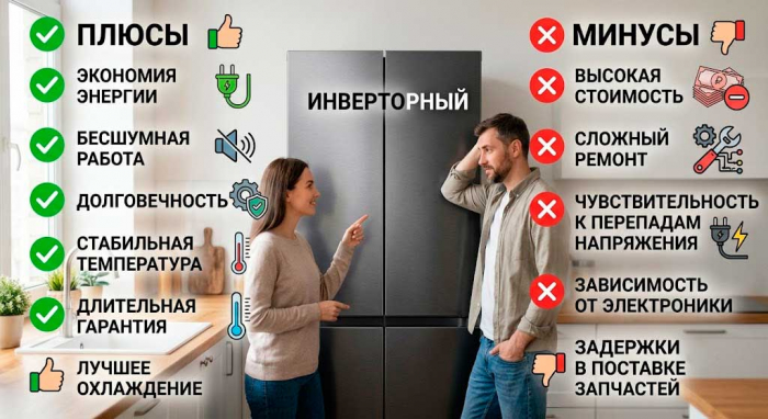 Инверторный холодильник: плюсы и минусы, о которых расскажу на личном опыте