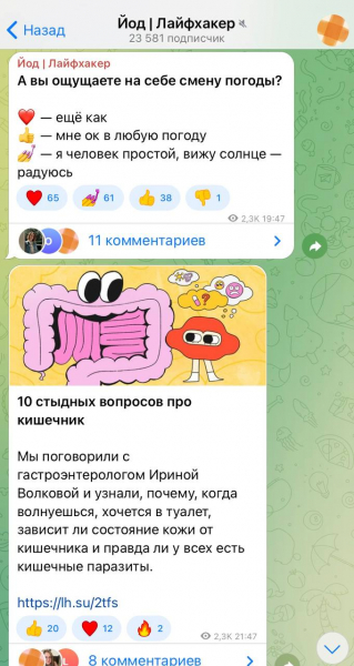 10 телеграм-каналов Лайфхакера, которые интересно и&nbsp;полезно читать
