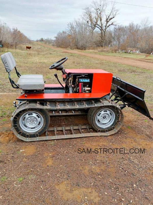 Самодельный гусеничный минитрактор своими руками &mdash; полный обзор и инструкция по сборке