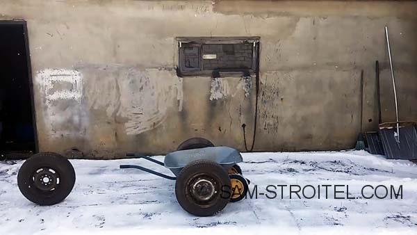 Самодельная самоходная тележка с двигателем от мотоблока Самодельная самоходная тележка с двигателем от мотоблока