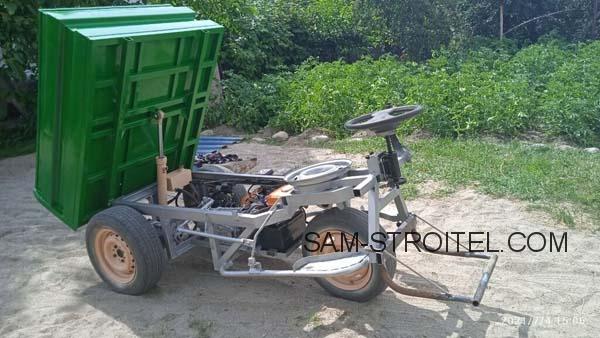 Самодельный думпер самосвал, грузовой трицикл