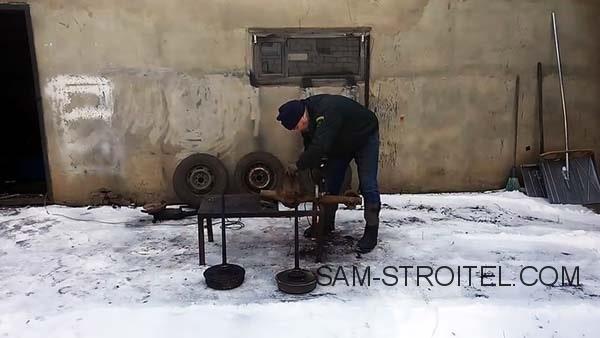 Самодельная самоходная тележка с двигателем от мотоблока Самодельная самоходная тележка с двигателем от мотоблока