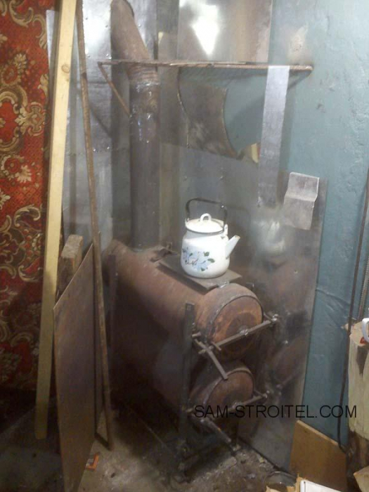 Самодельная печь из газовых баллонов