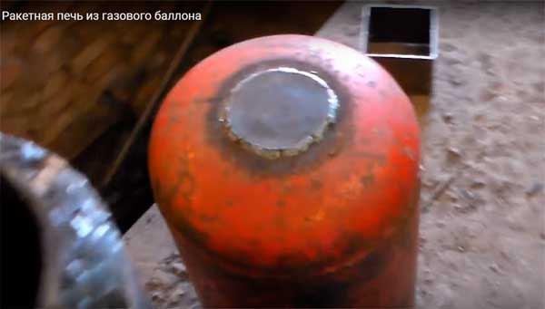 Печь ракета из газового баллона: чертежи, фото, видео