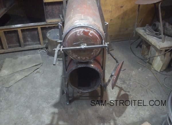 Самодельная печь из газовых баллонов