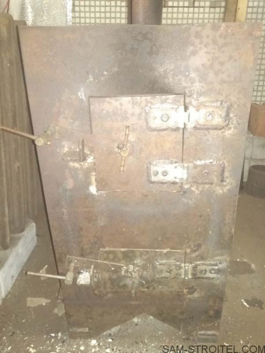 Печь из двух газовых баллонов Печь из двух газовых баллонов