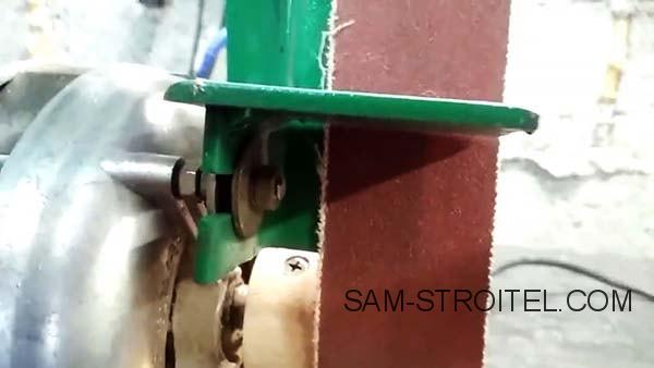 Самодельный ленточный шлифовальный станок из двигателя от стиральной машины (фото)