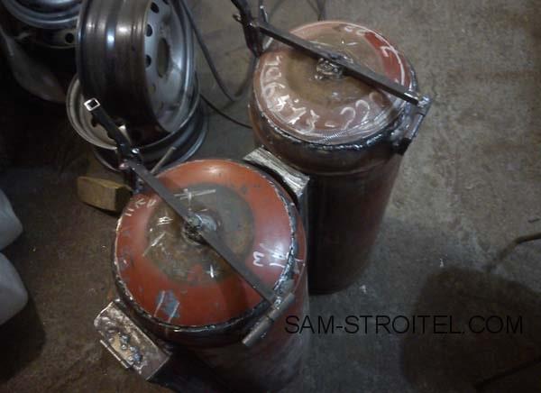 Самодельная печь из газовых баллонов