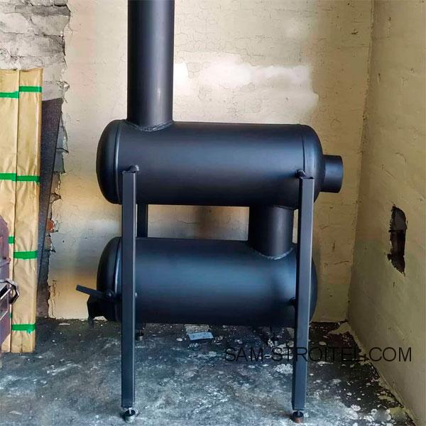 Печь из газовых баллонов с дополнительным теплообменником Печь из газовых баллонов с дополнительным теплообменником