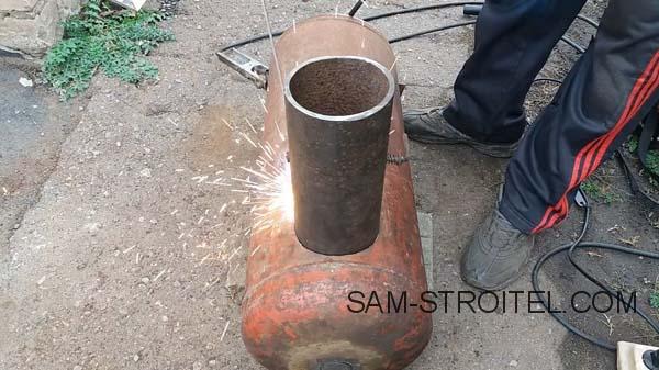 Буржуйка из газового баллона с теплообменниками (39 фото) Буржуйка из газового баллона с теплообменниками (39 фото)