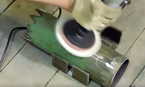 Самодельная походная печка из куска трубы и газовой горелки