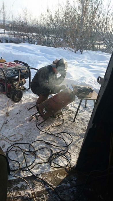 Буржуйка из баллона своими руками