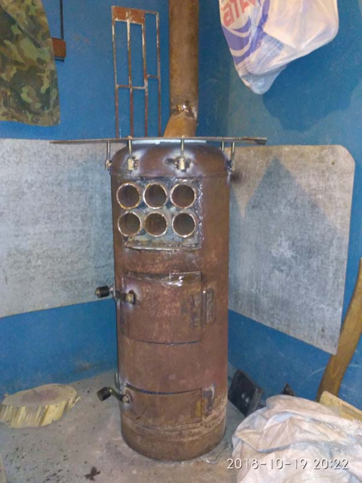 Буржуйка из газового баллона своими руками: 17 фото