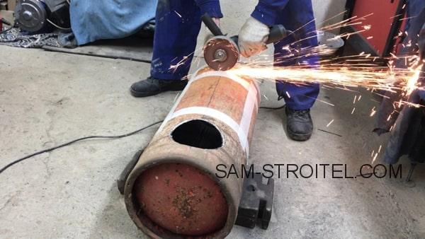 Печь в гараж из газового баллона (29 фото изготовления) Печь в гараж из газового баллона (29 фото изготовления)
