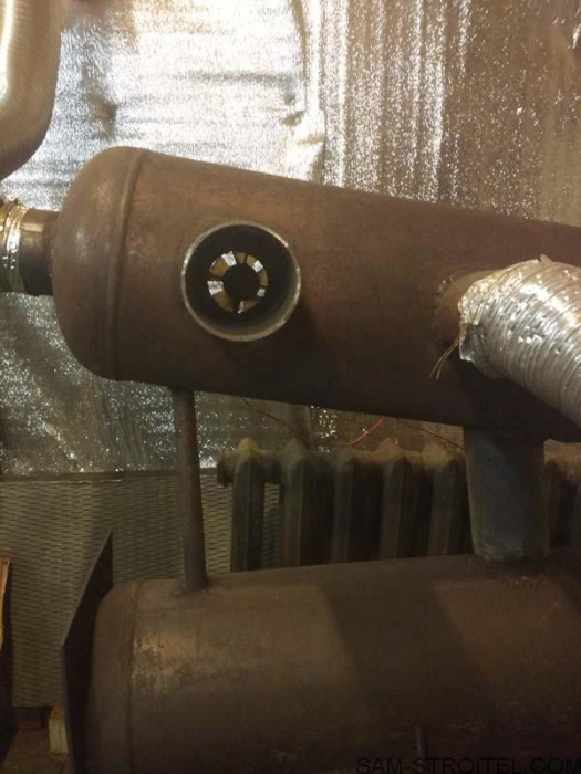 Печь из двух газовых баллонов Печь из двух газовых баллонов