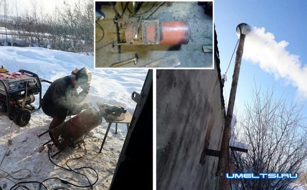 Печь-буржуйка для гаража из газового баллона-поэтапное изготовление