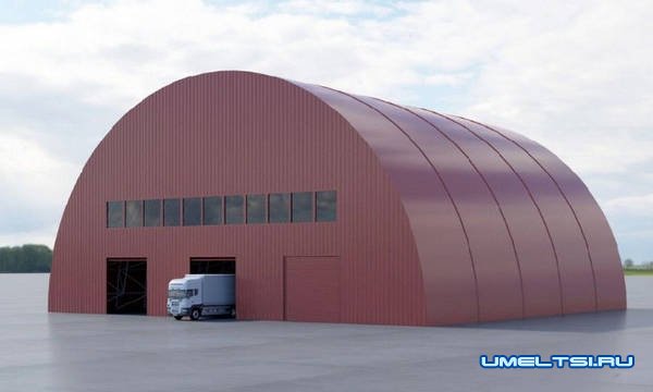 Бескаркасные ангары из сэндвич панелей применение Бескаркасные ангары из сэндвич панелей применение