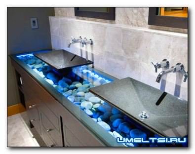 Морская галька в интерьере квартиры