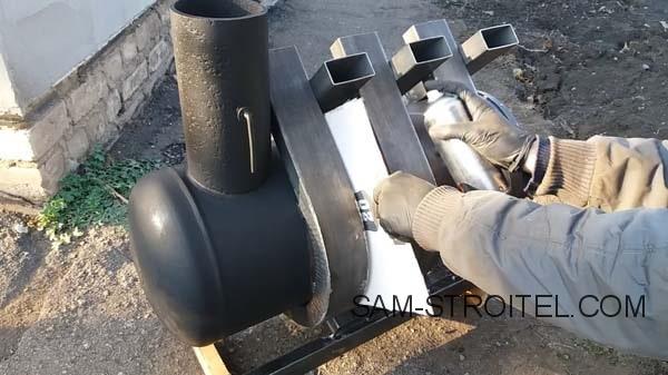Буржуйка из газового баллона с теплообменниками (39 фото)