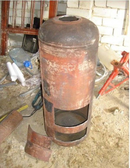 Буржуйка из газового баллона: пошаговые фото