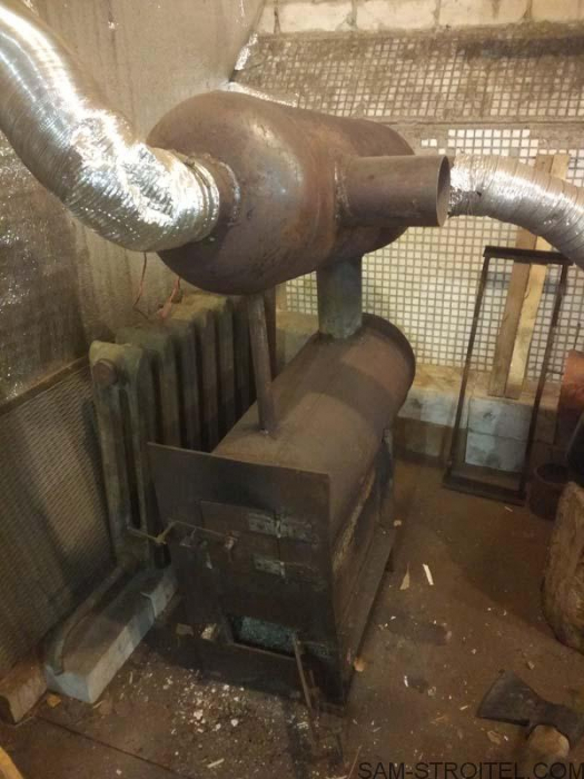 Печь из двух газовых баллонов