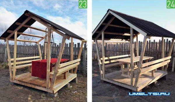 Строим беседку из дерева за несколько дней: чертежи, фото