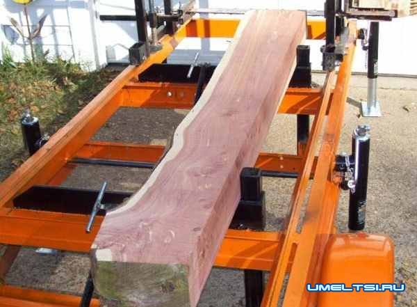 Самодельная шинная пилорама из бензопилы Самодельная шинная пилорама из бензопилы