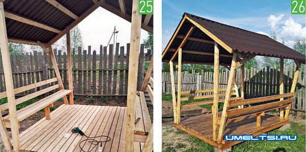 Строим беседку из дерева за несколько дней: чертежи, фото