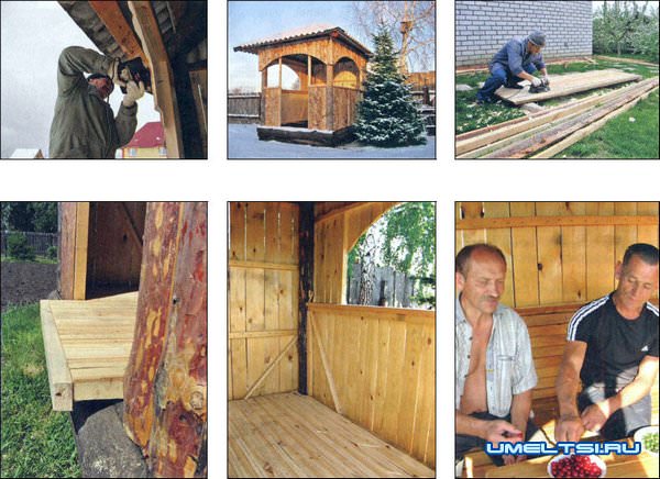 Беседка своими руками из горбыля
