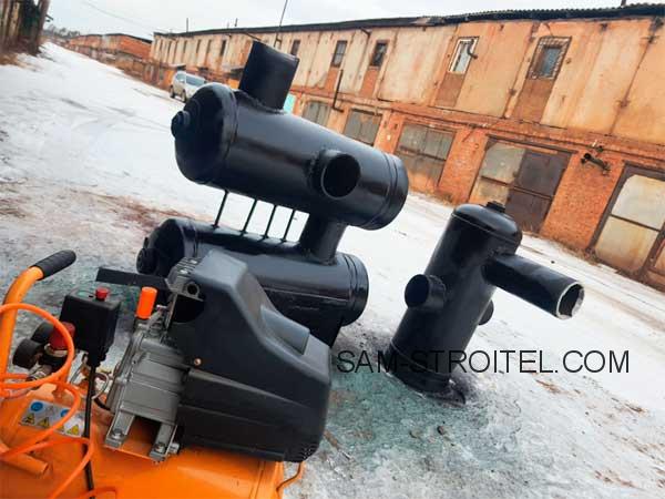 Печь из баллонов, удачная конструкция для отопления гаража