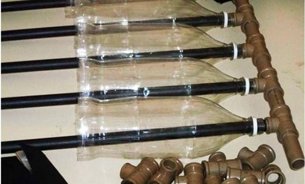 Солнечный коллектор из бутылок Солнечный коллектор из бутылок